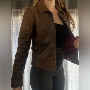 Polo Ralph Lauren Dark Brown Leather Jacket